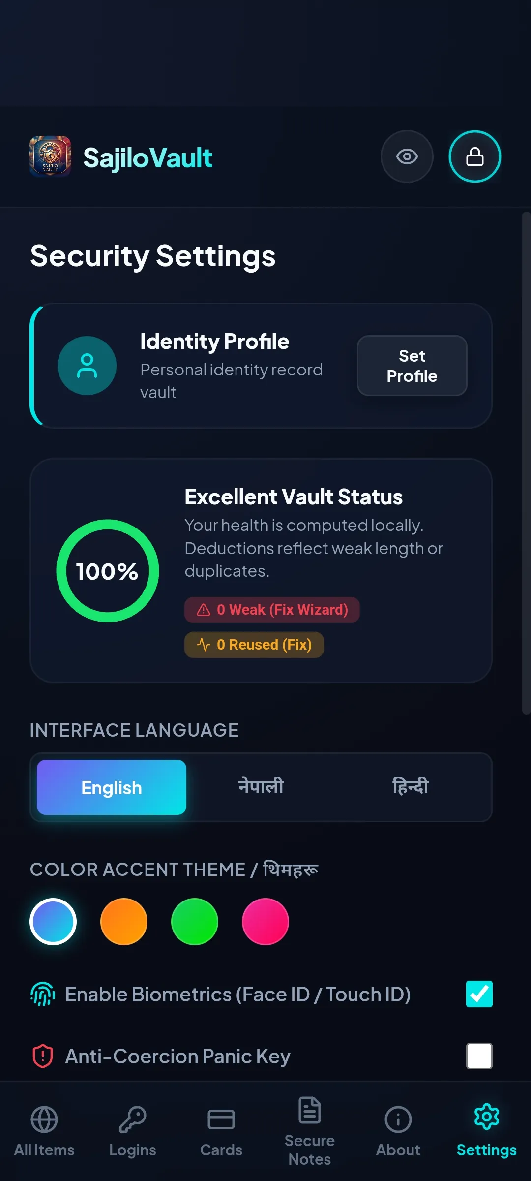 Sajilo Vault screenshot 1